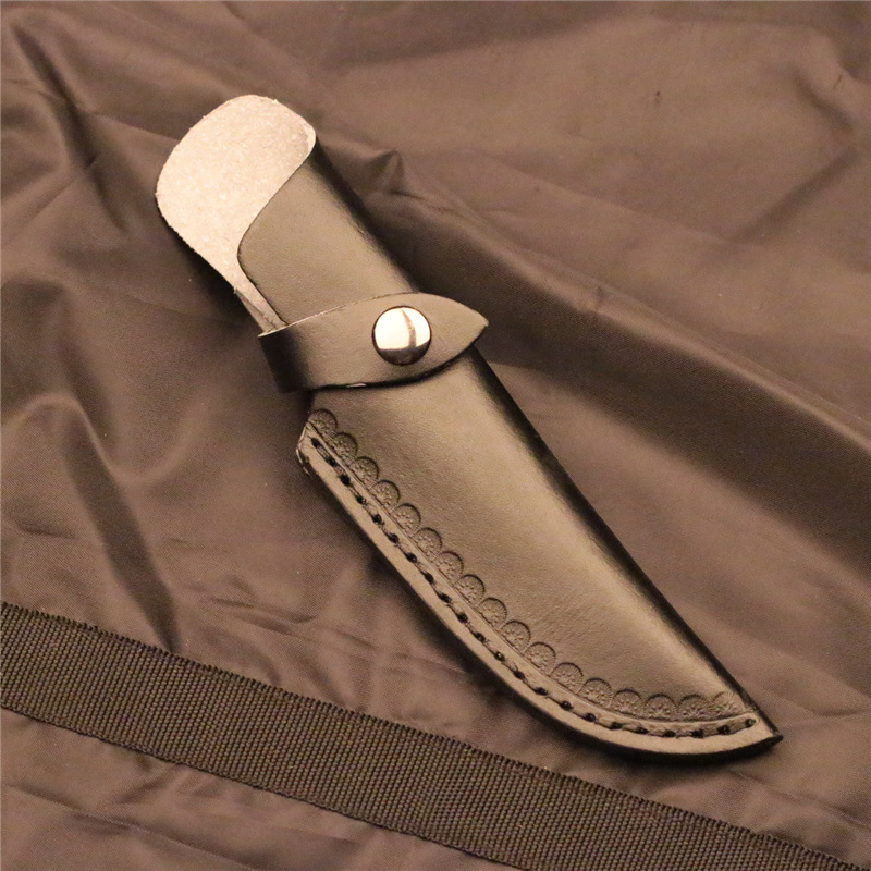 Outdoor knife sheath, genuine leather knife sheath, cowhide knife sheath, portable self-defense leather knife sheath, fruit knife blade protection undefined