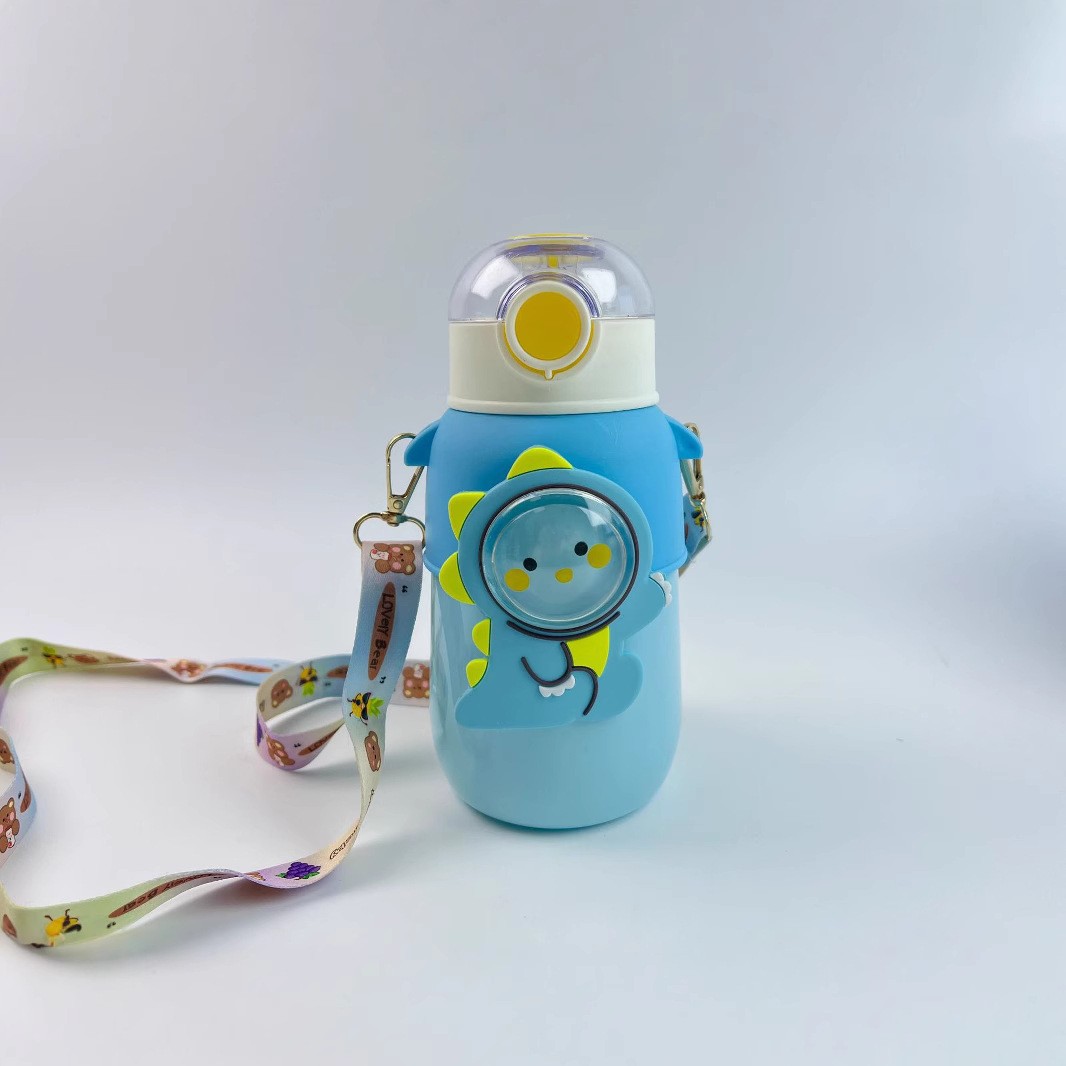 2024 Koai Bear New Water Cup, ins Straw cup, children's high appearance level cup, simple and niche plastic water cup Specification drawing