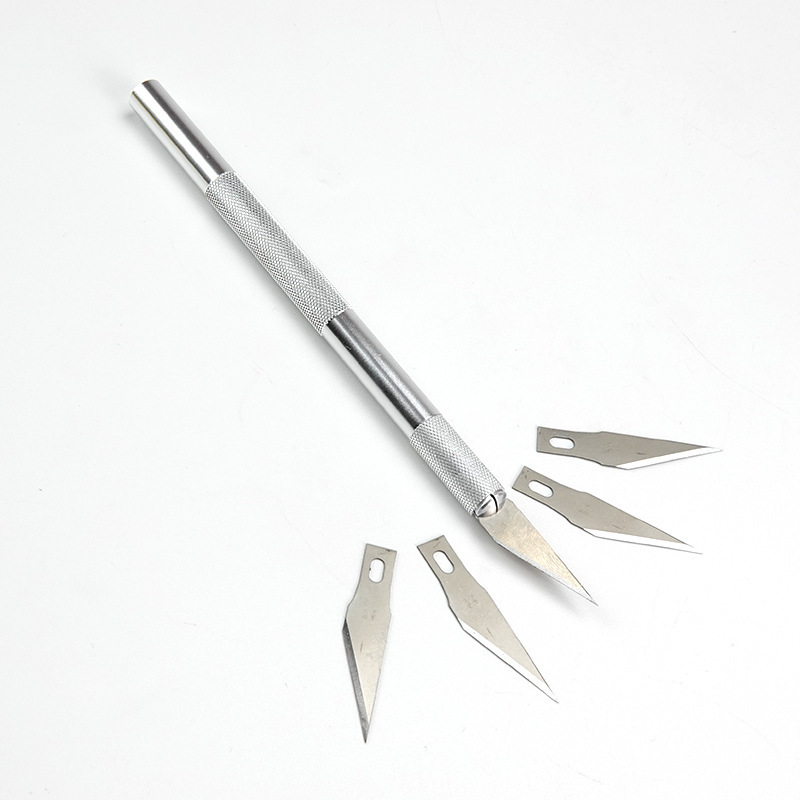 Wholesale of aluminum alloy engraving knives, journal engraving knives, pen knives, model making tools, mobile phone film application engraving knife sets Item Picture
