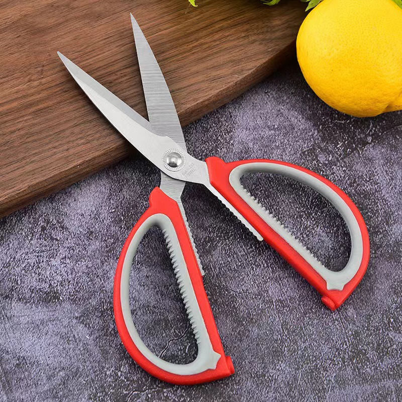 Manufacturer's in-stock stainless steel kitchen scissors, powerful household multi-functional barbecue food scissors, chicken bone scissors wholesale Application Scenario