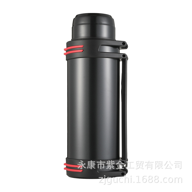 316 stainless steel large-capacity thermos flask, men's portable car handle cold preservation cup, custom household tea steeping hot water bottle Item Picture