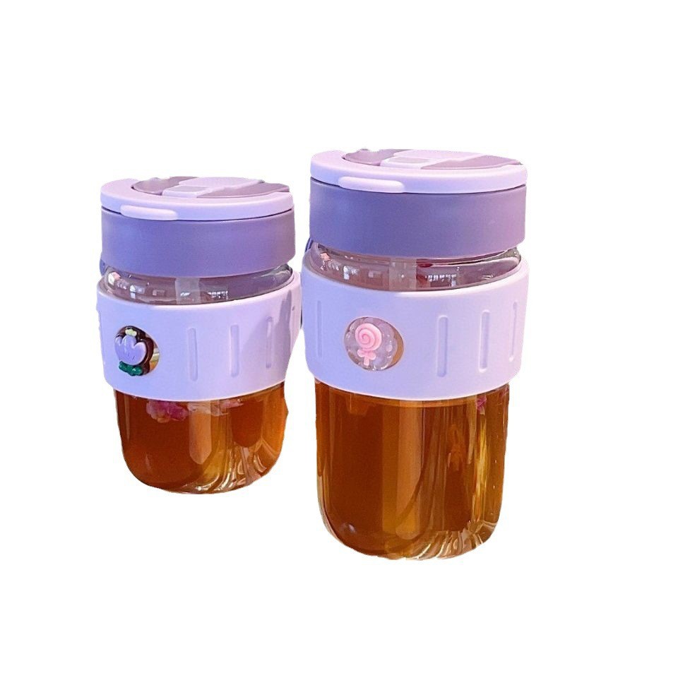 High appearance level double-drinking plastic cup, women's straw water cup, 2023 model coffee cup, large-capacity portable tea brewing cup at hand Item Picture
