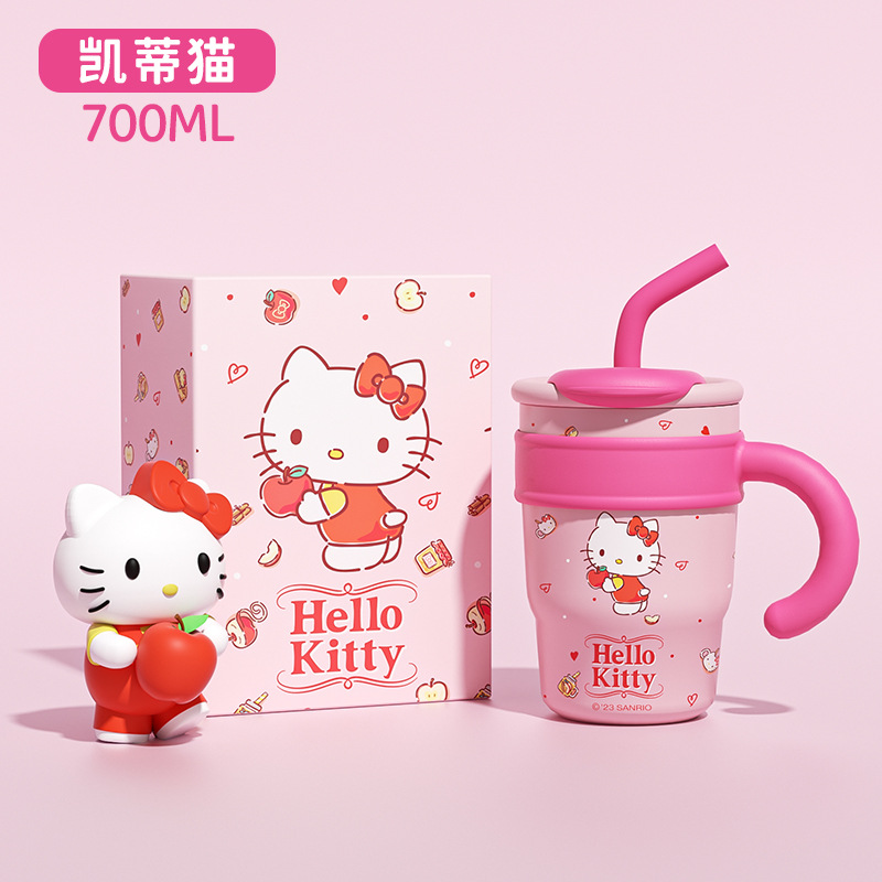 Household Sanrio straw cup, cartoon anti-drop insulated cup, giant, cute, high appearance level, large capacity ice cup Application Scenario