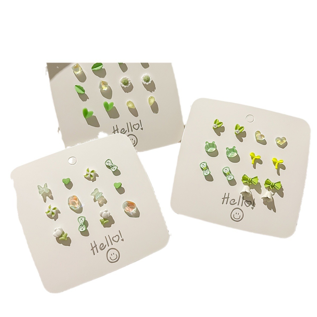 The new summer silver needle blue set is simple, versatile and stylish. The stud earrings are fresh and forest-style, making the skin look fair and sweet Item Picture