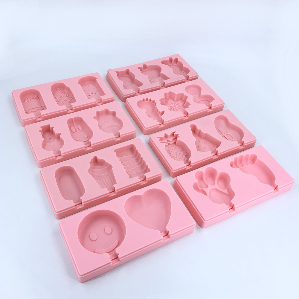 New Amazon fruit Popsicle mold with lid, platinum silicone ice cream mold, diy ice cream mold, cartoon details Picture