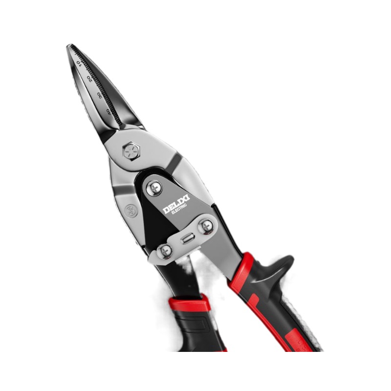Delixi Electric multi-purpose industrial scissors, metal keel scissors, aviation stainless steel thin iron sheet scissors Item Picture