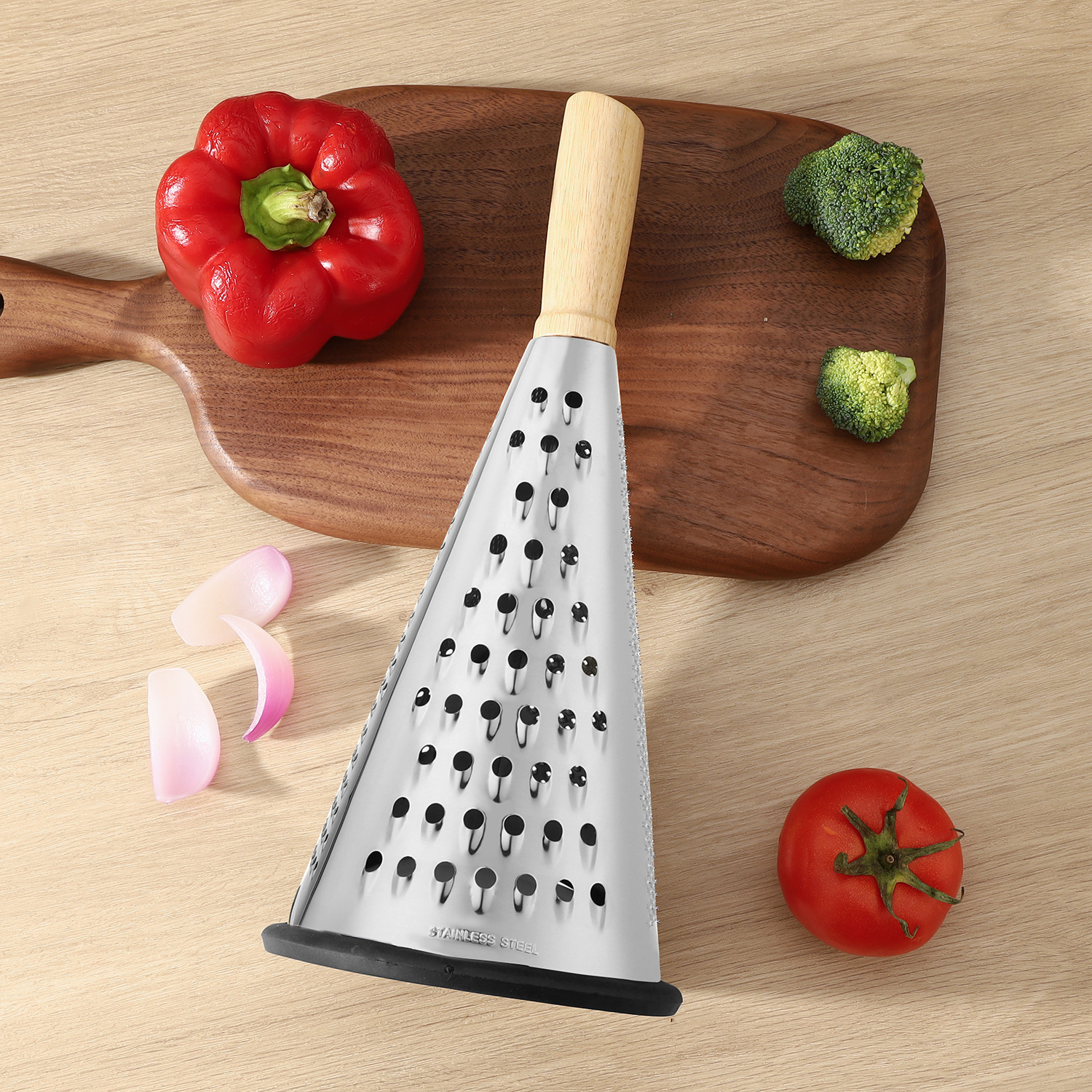 Rubber wood cone planers 8-inch, 9-inch, 10-inch cone planers for fruits, vegetables and melons, multi-functional vegetable slicers, kitchen tools wholesale details Picture