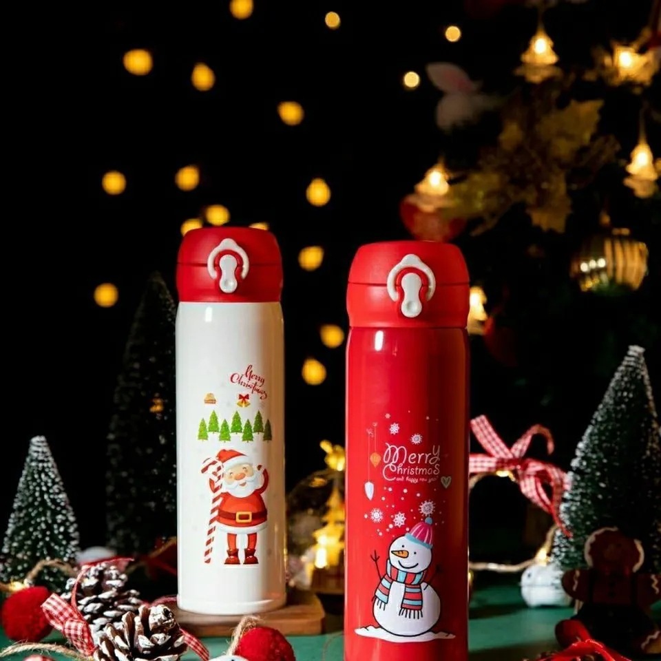 New Christmas insulated cup, 316 stainless steel bouncy cup, high appearance level, convenient gift water cup for male and female students details Picture