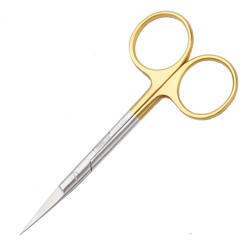 Lonmi Nikon surgical scissors, Golden handle express suture removal scissors, surgical eye corner opening, double eyelid straight and curved scissors, plastic surgery instruments Item Picture