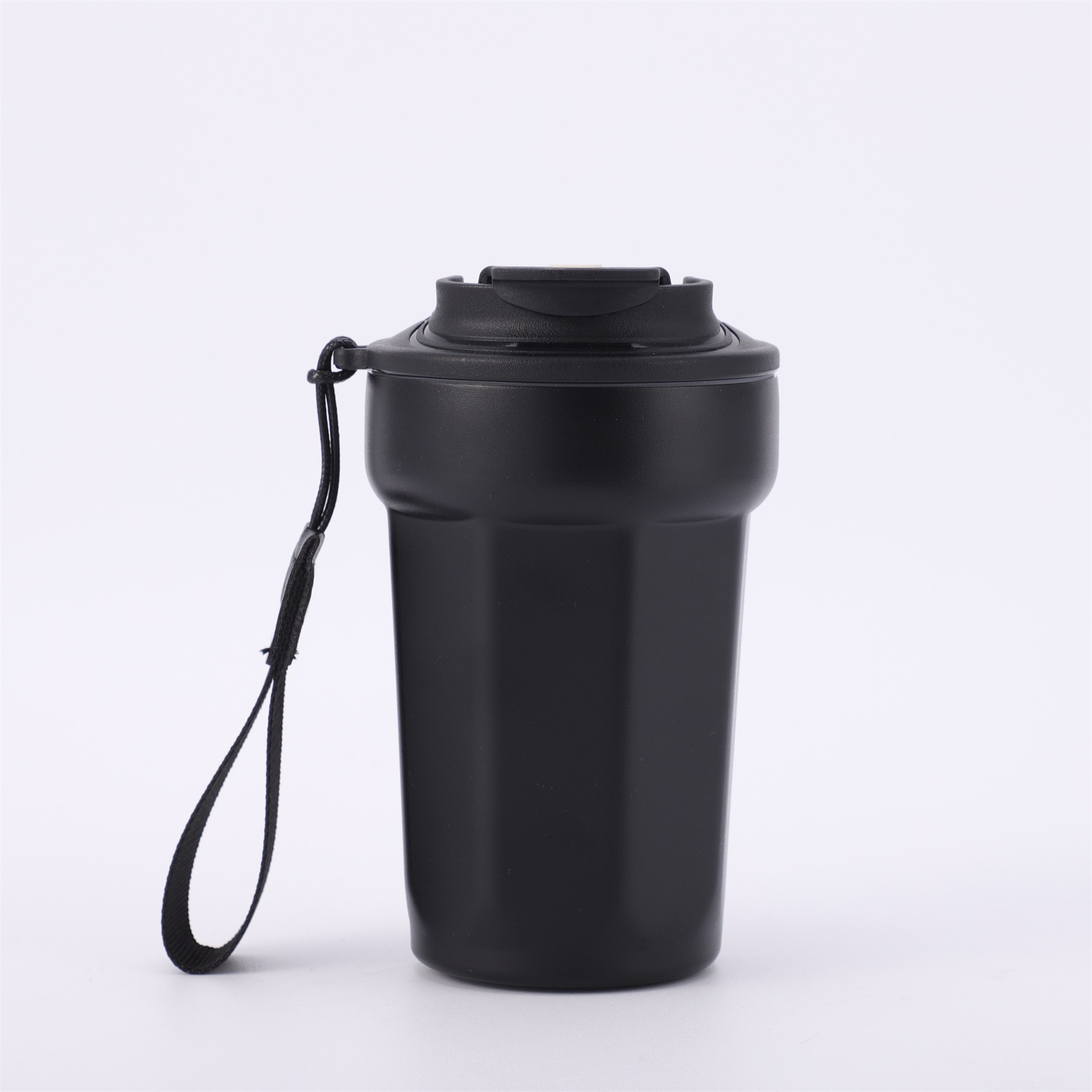 Wholesale of high-appearance-level octagonal coffee cups, 316 stainless steel insulated cups, portable handle cola cups and casual gift cups Item Picture