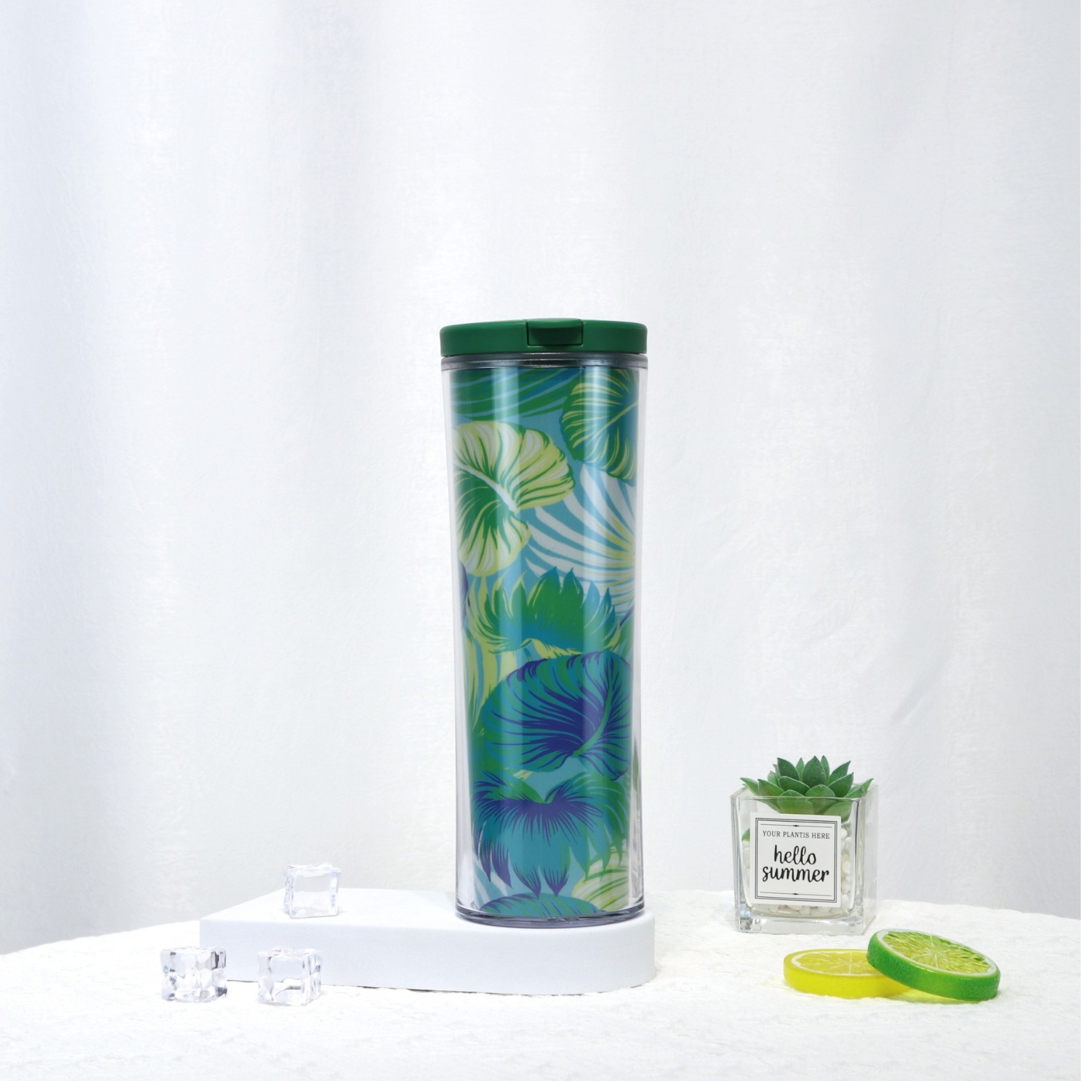 【 Processing and Customization 】 Wholesale of household drinking cups, double-layer insulated straw cups, straight screw cap water cups, 710ml Specification drawing