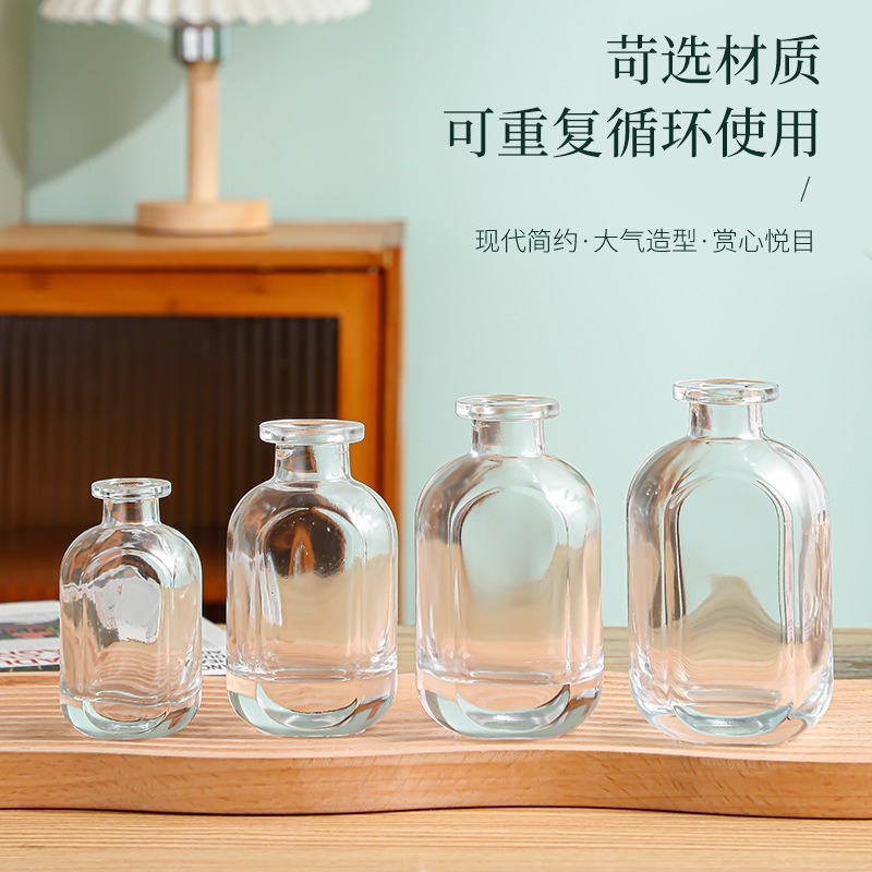 Retro thickened glass aromatherapy bottle, 100ml, bayonet glass bottle, flameless essential oil perfume bottle, empty bottle, home decoration item details Picture