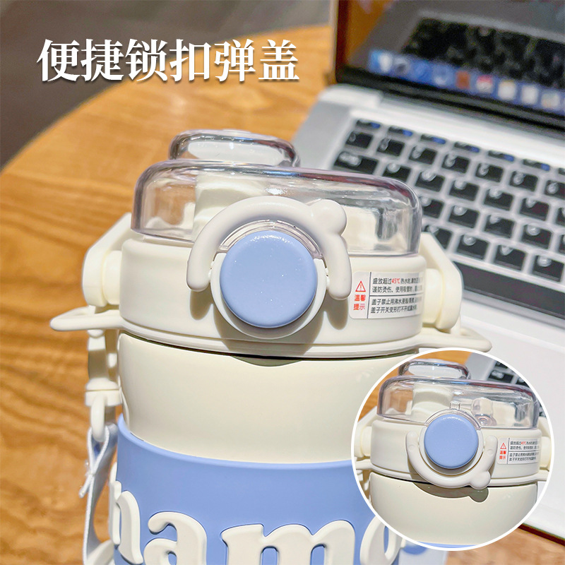 Sanrio officially authorized student water cup, high appearance level, large-capacity double-drinking insulated cup, convenient to carry sports water cup details Picture