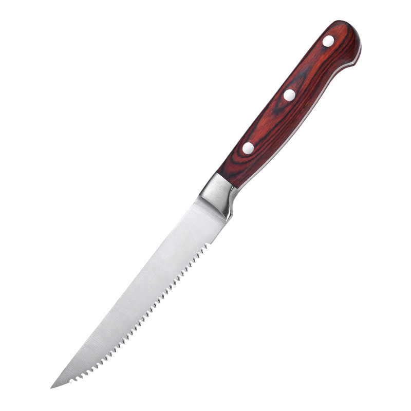 Cross-border stainless steel steak knife, Western-style serrated all-purpose knife, hotel steak knife, Western cuisine sharp knives in stock Item Picture
