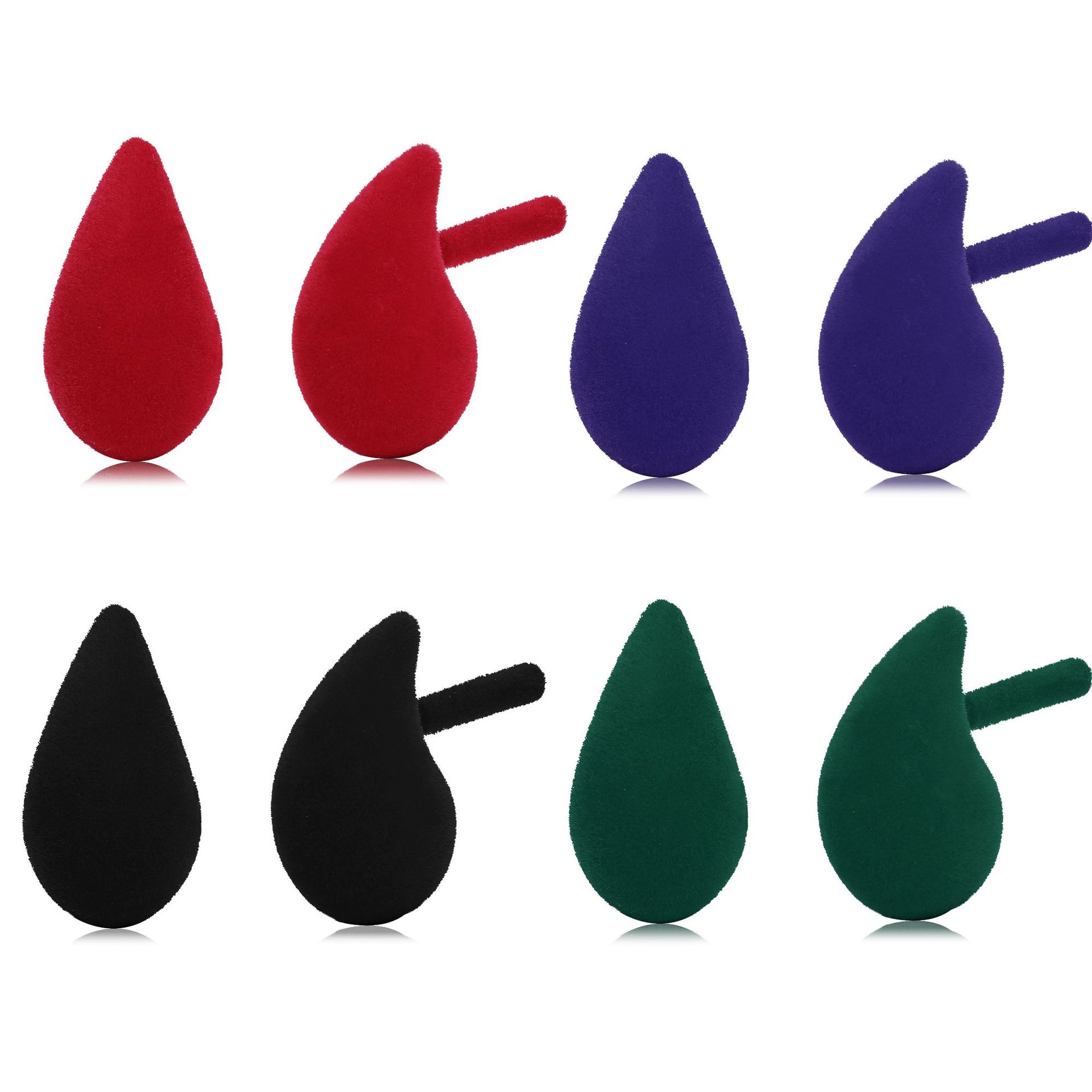 Amazon's best-selling teardrop-shaped earrings, unique plant velvet melon seed-shaped earrings, simple and fashionable dopamine stud earrings full figure