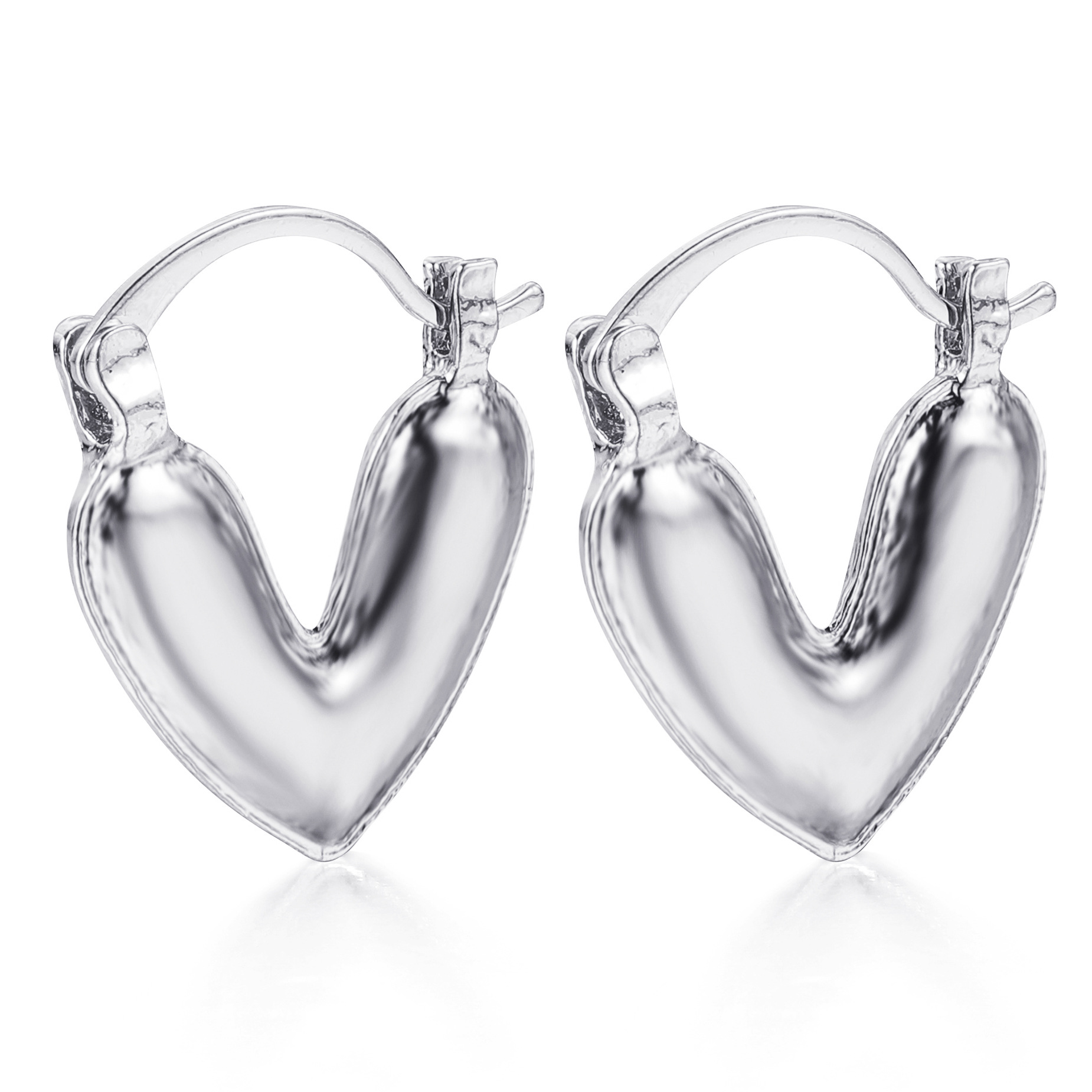 New cross-border French retro heart-shaped earrings from Europe and America, high-end geometric earrings, simple stud earrings Item Picture