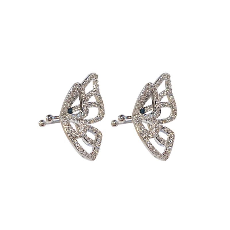 Light luxury butterfly ear clips for women without ear holes, new cold style ear bone clips, niche design earrings, high-end earrings Item Picture