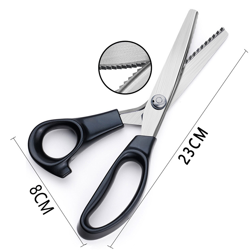 Fabric pattern lace scissors, dog tooth scissors, handcrafted tailor scissors, fabric scissors, pattern scissors, office tool scissors Application Scenario