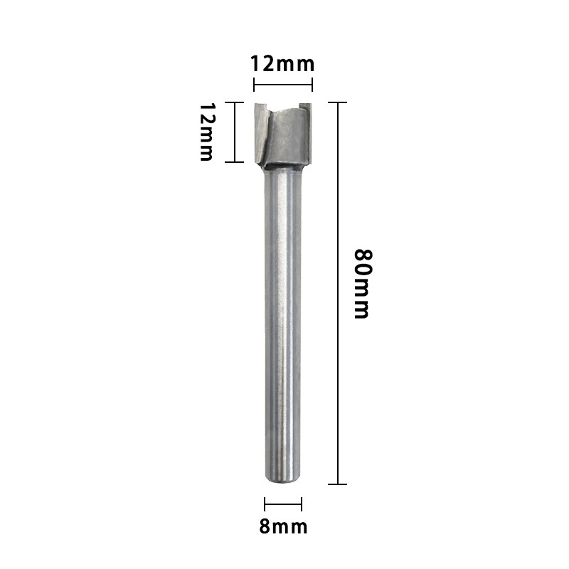 8-handle tenon knife quartz sand double-edge straight knife bevel knife extended handle straight slot milling cutter edge trimming machine woodworking milling cutter details Picture