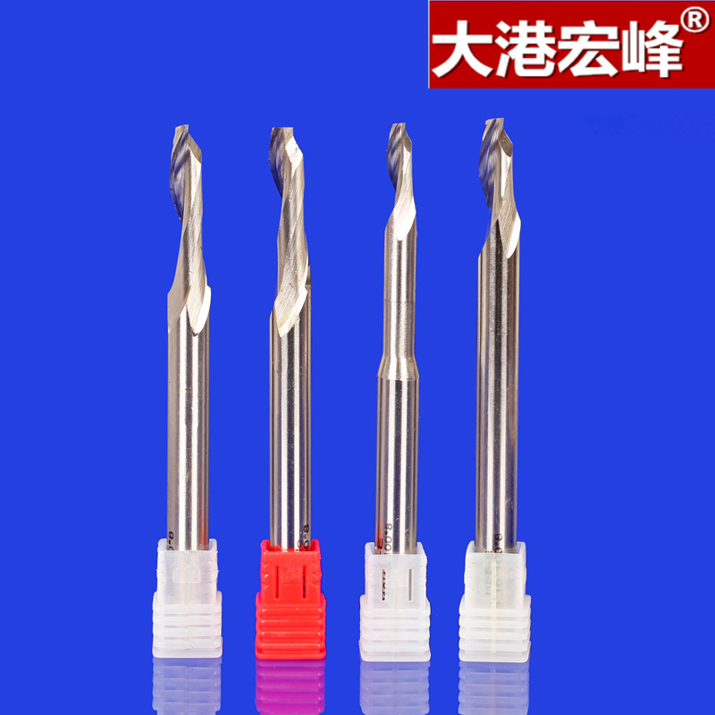 8mm high-speed steel and aluminum profiling knife cutting tool, aluminum alloy door and window plastic steel profile coated tungsten steel single-edge milling cutter full figure
