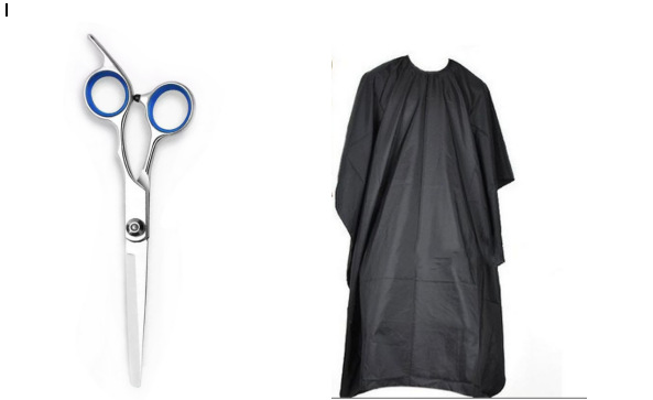 The manufacturer supplies 5.5-inch split hair clippers, 6-inch flat hair clippers, hair styling scissors, and stainless steel hair clippers undefined