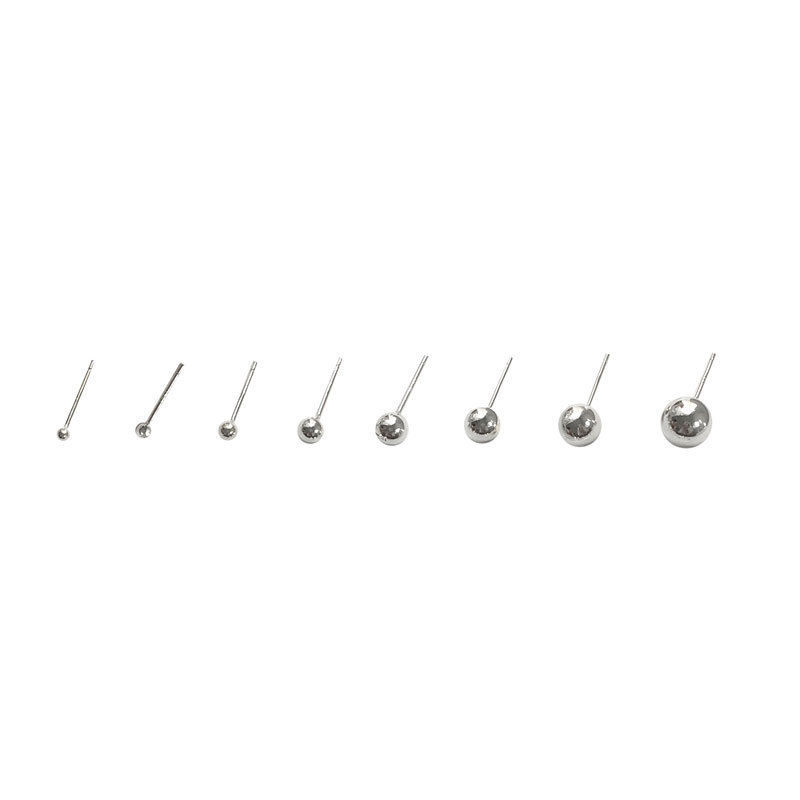 925 Silver Needle Round Bead Ear studs, a new bestseller for women in 2025, with a high-end feel for nourishing ears and ear bone studs, a popular ear accessory Item Picture
