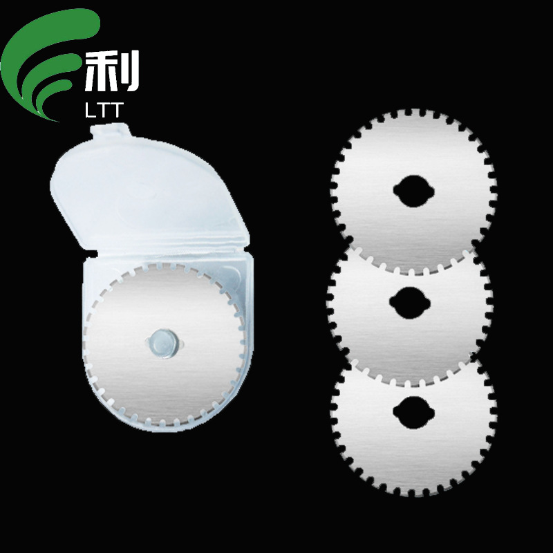 45mm dotted line circular blade gear circular knife cutting roller knife rotating serrated circular blade full figure