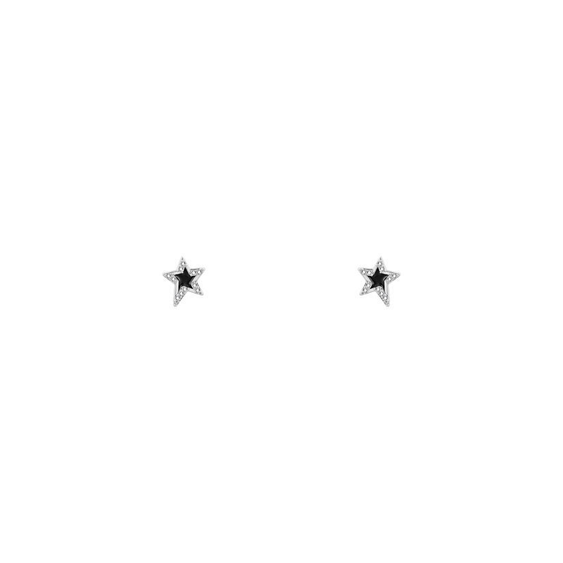 Super shiny five-pointed star stud earrings with a fashionable design sense for women, exquisitely layered and high-end ear-piercing and ear buckle accessories Item Picture