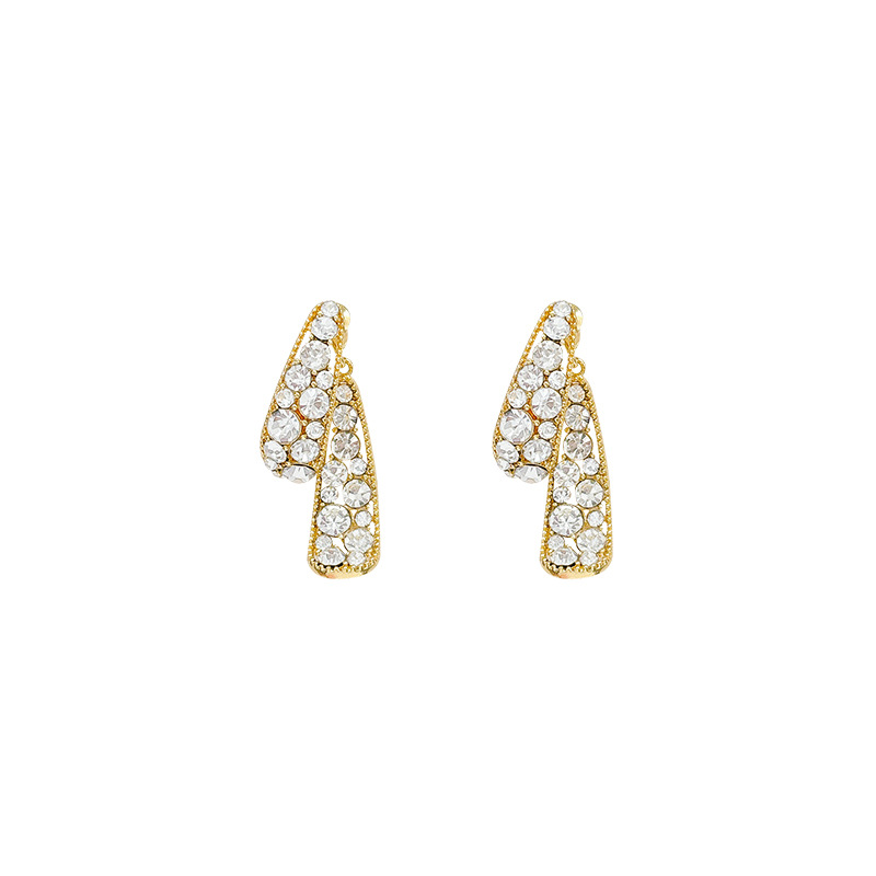 The women's niche design of the water-drop earrings, which are full of diamonds on both the front and back, exude a sense of fashion and sophistication. They are the same style of earrings as Internet celebrities Item Picture