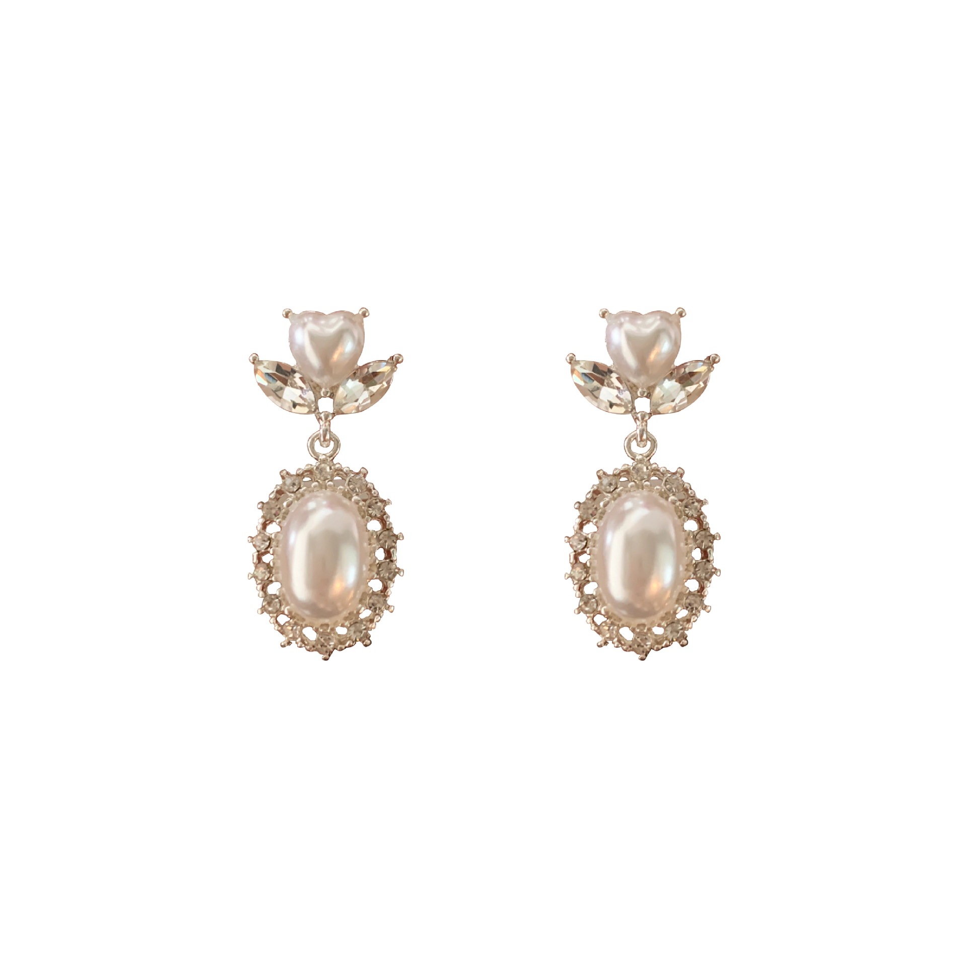 High-end French retro pearl earrings, women's light luxury and ethereal internet-famous stud earrings S925 silver needle earrings wholesale Item Picture