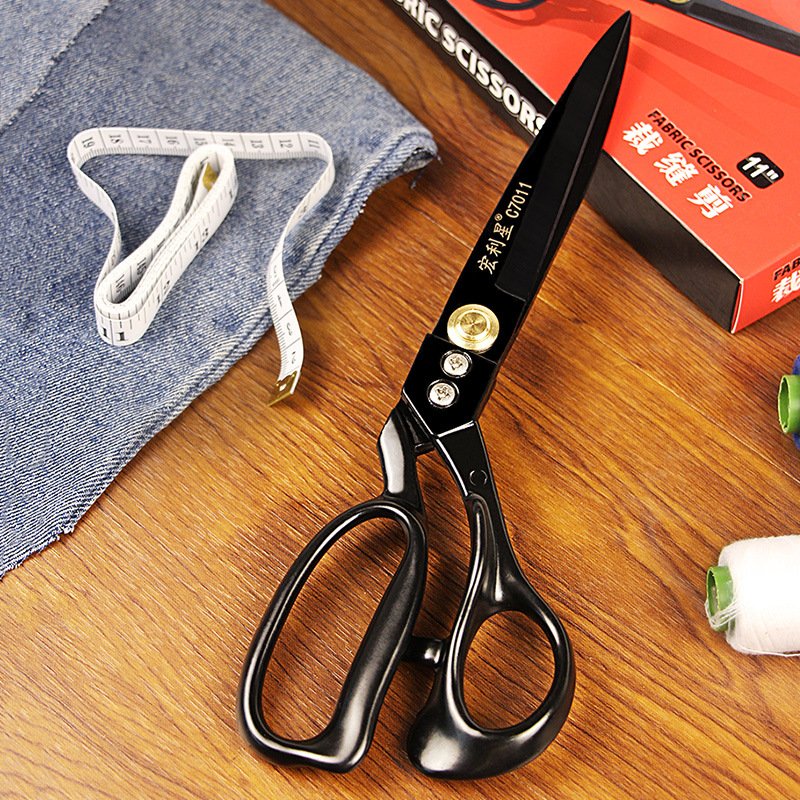 Manlixing tailor scissors, specialized large scissors for clothing, professional sewing equipment, curtain fabric, manganese steel, sharp vertical cutting Specification drawing