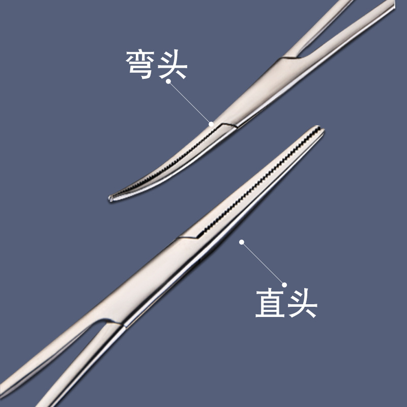 Medical hemostatic forceps, straight head stainless steel elbow, surgical clips, pet-specific hair-pulling forceps, surgical suture needle holder details Picture