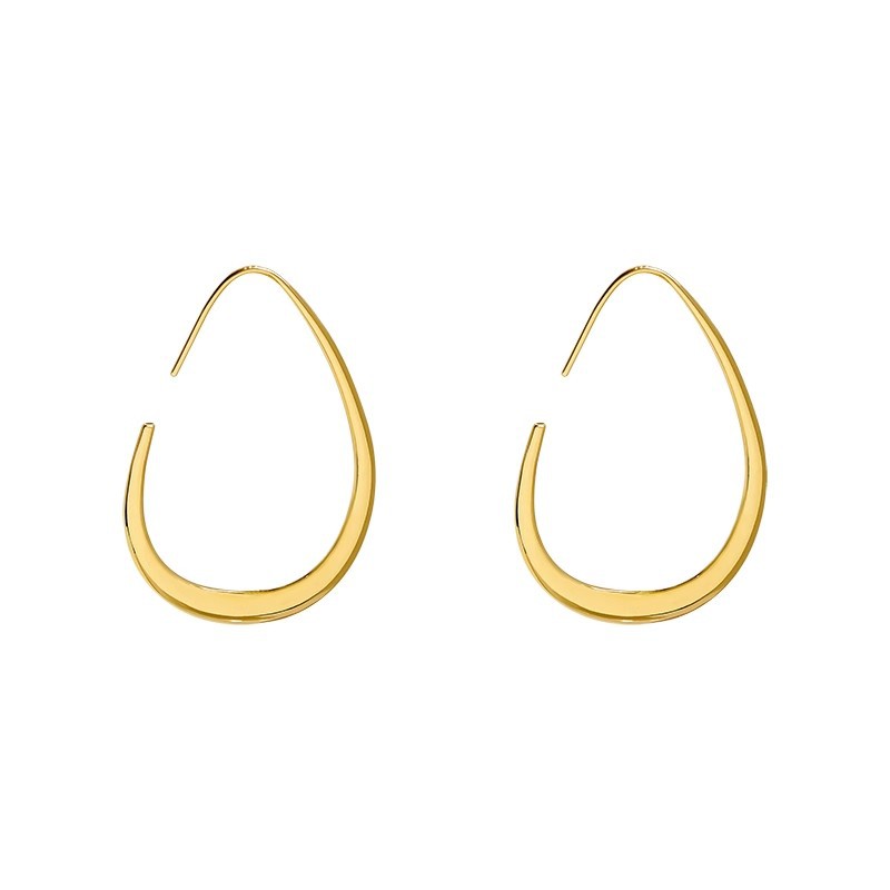 Oval earrings, a niche design for women, with a high-end and elegant style. New trendy retro earrings from 2025. Exaggerated earrings Item Picture