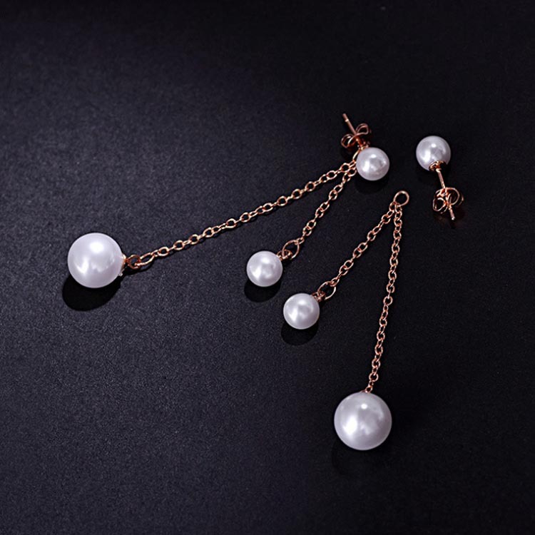 s925 Silver needle simple pearl stud earrings for women, Korean-style fashionable earrings, versatile and trendy long earrings for women Application Scenario