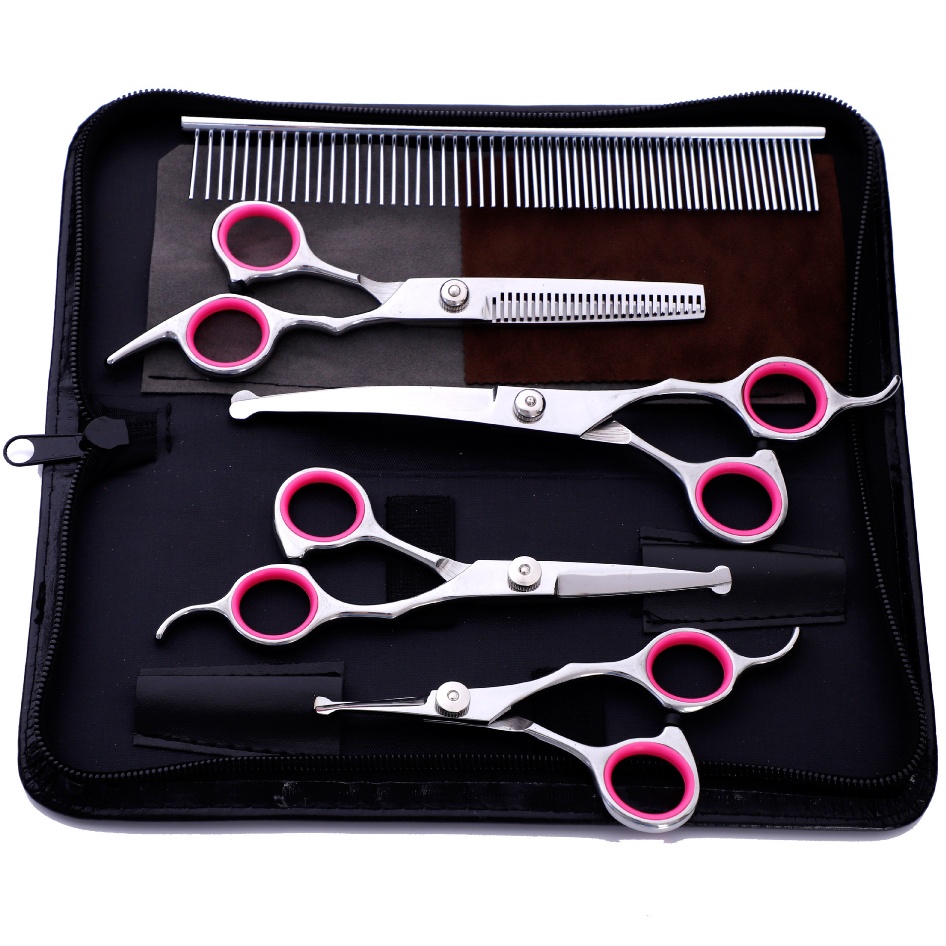 High-quality pet scissors, beauty tool sets, decoration hair clippers, 7-inch straight scissors, curved and upturned scissors, dog and teddy hair clippers from the Internet details Picture
