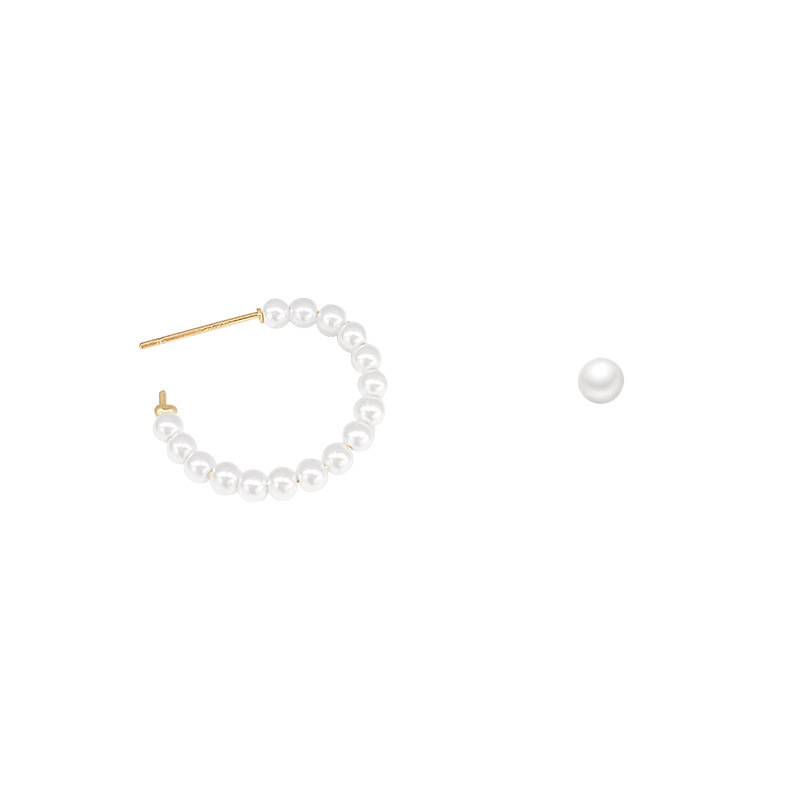 Pearl ear ring earrings for women, Korean style, internet-famous stud earrings, 2023 new trendy retro Hong Kong style, high-end earrings Item Picture