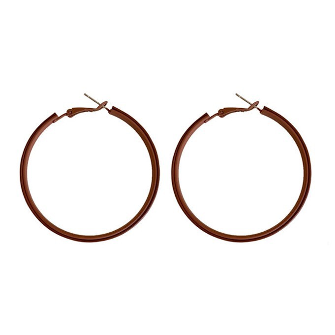 Hong Kong-style retro leather large ear rings for women 2025 new bestsellers autumn and winter, high-end ear studs, unique earrings and earrings Item Picture