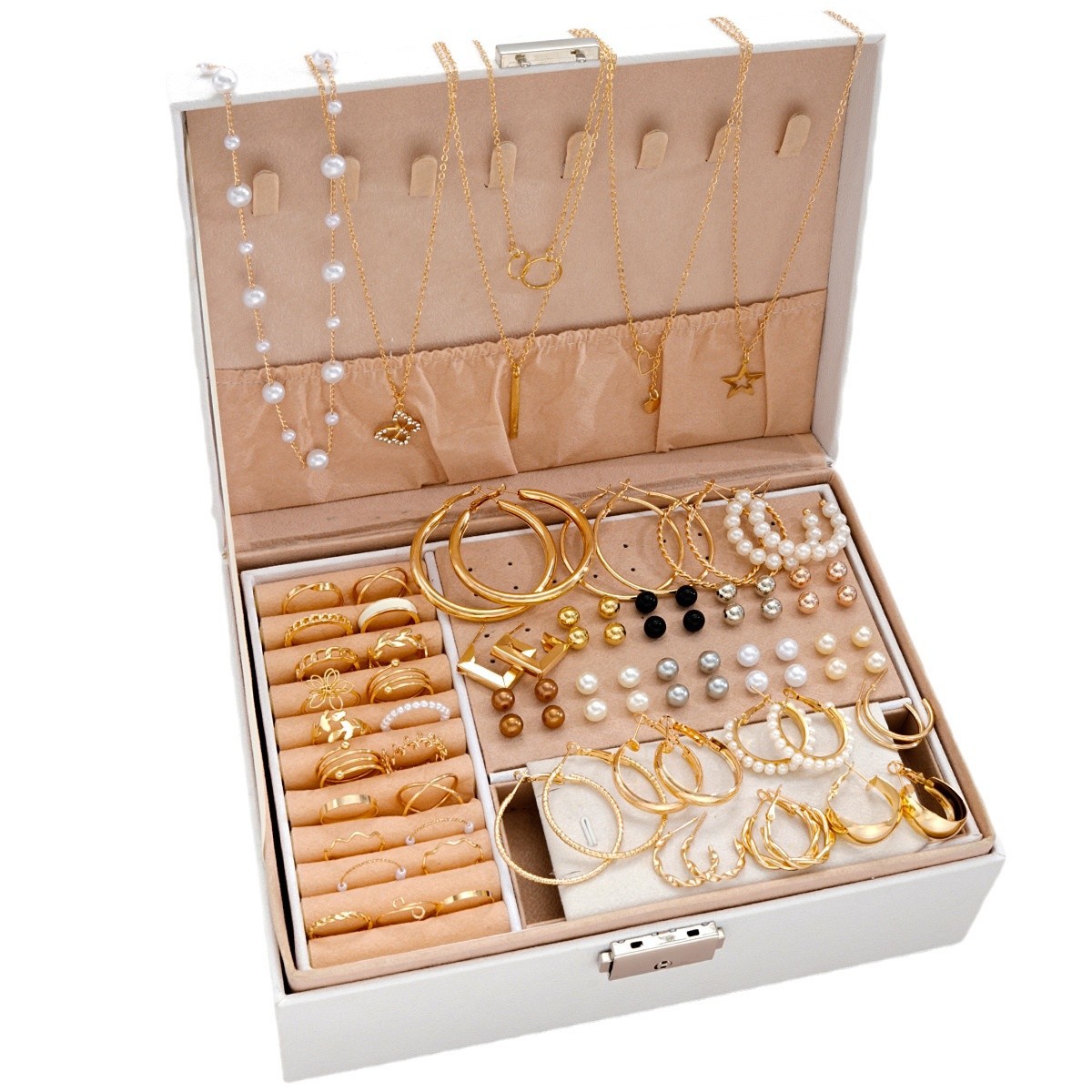 New cross-border TUME bestseller European and American SHEIN Popular pearl alloy jewelry Set (without box) Item Picture