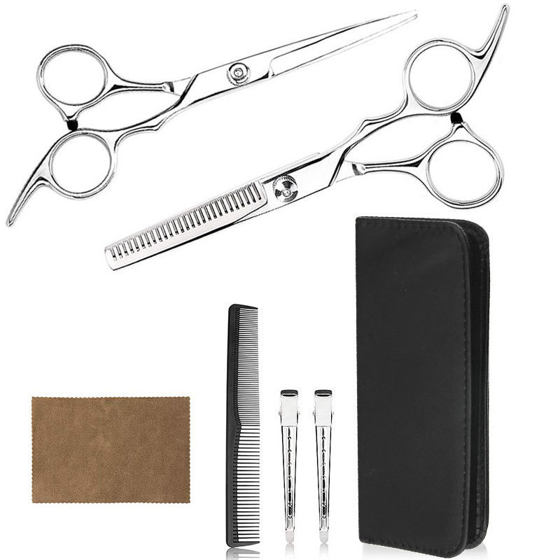 Stainless steel hair clippers, hairdressing scissors, hair scissors special set of tools, straightening scissors, thinning scissors, bangs scissors details Picture