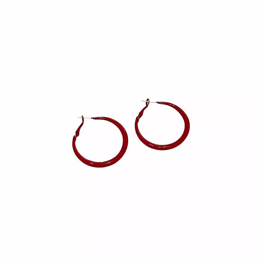 Autumn and winter retro Hong Kong-style Ankela red ear studs for women, simple and elegant, fashionable ear rings, niche design, unique earrings Item Picture