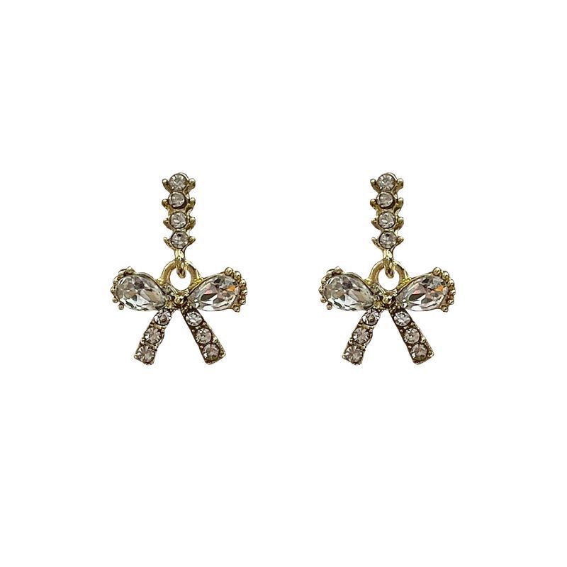 S925 Silver Needle Bow Earrings, a new summer trendy and niche design, are exquisite and small stud earrings for women Item Picture