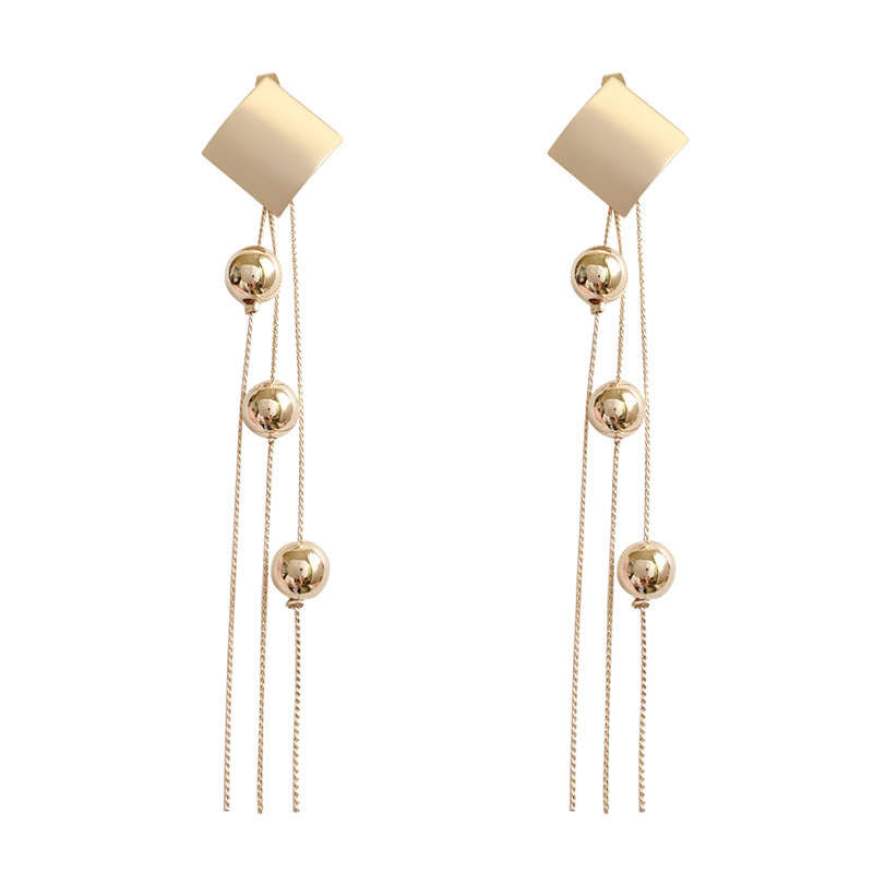 925 Silver Needle Long Tassel Exaggerated Earrings 2025 New Style trendy and fashionable women's earrings, internet-famous personalized earrings Item Picture