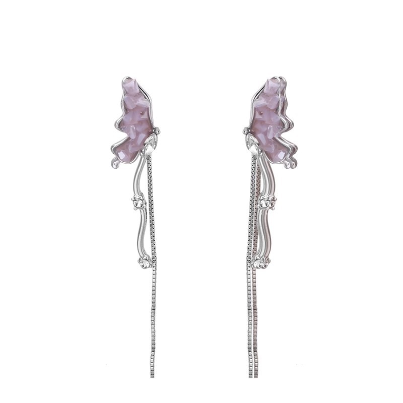 Crystal butterfly tassel high-end earrings for women, 2023 new cold style exquisite earrings, unique and dynamic earrings Item Picture