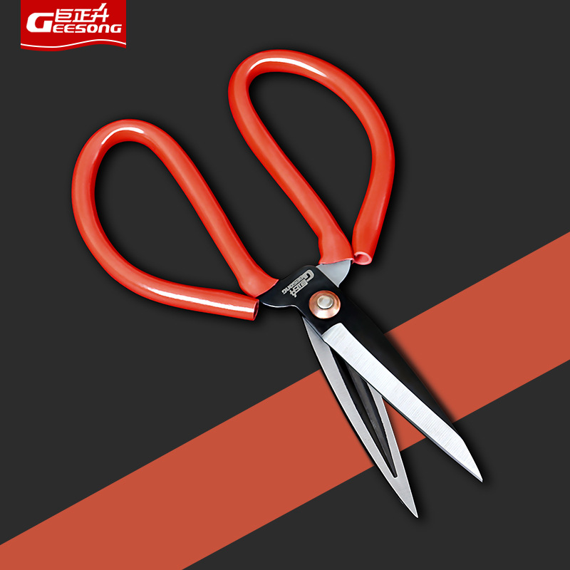 Slot cutters, red pointed cutters, industrial cutting and sewing iron sheet cutters, household hardware tools, leather cutters, kitchen cutters details Picture