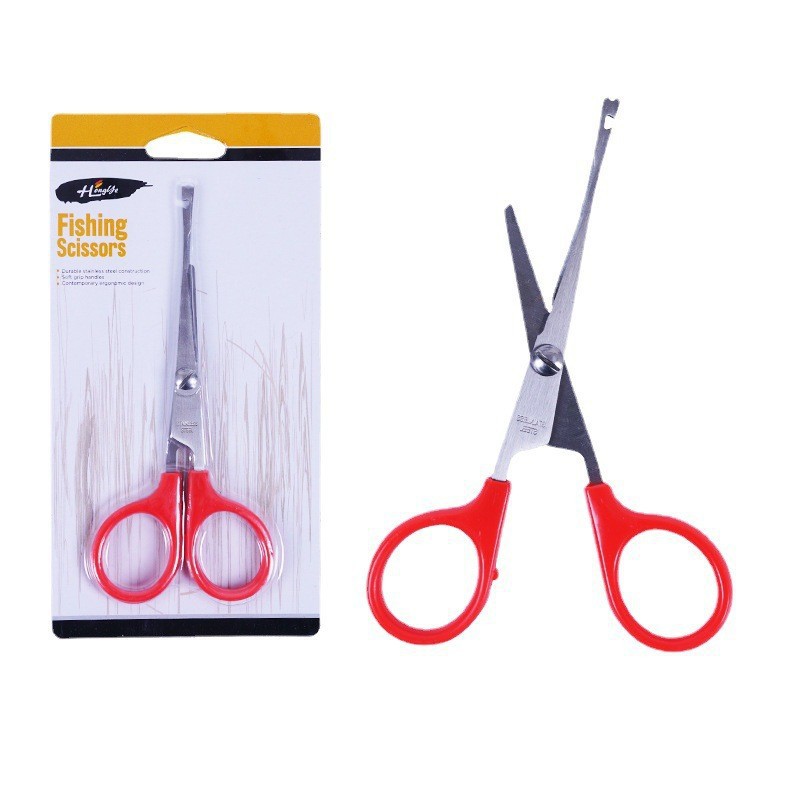 Wholesale stainless steel fishing scissors with hook removers, hook release scissors, and sawtooth-shaped hook picks from the manufacturer undefined