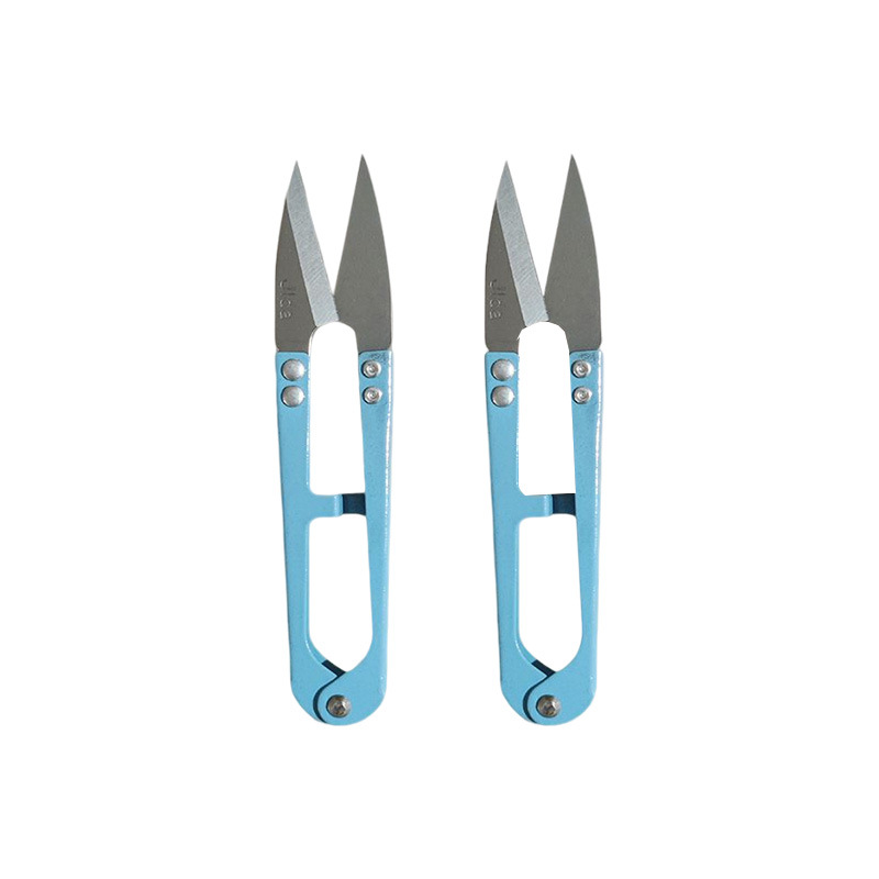 Gilida stainless steel spring shears, powder-coated tailor scissors, household thread trimming, cross-stitch tools, U-shaped shears Item Picture
