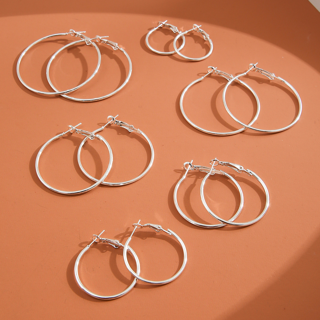 European and American cross-border best-selling rock exaggerated personality earring set 6-piece earring set Application Scenario
