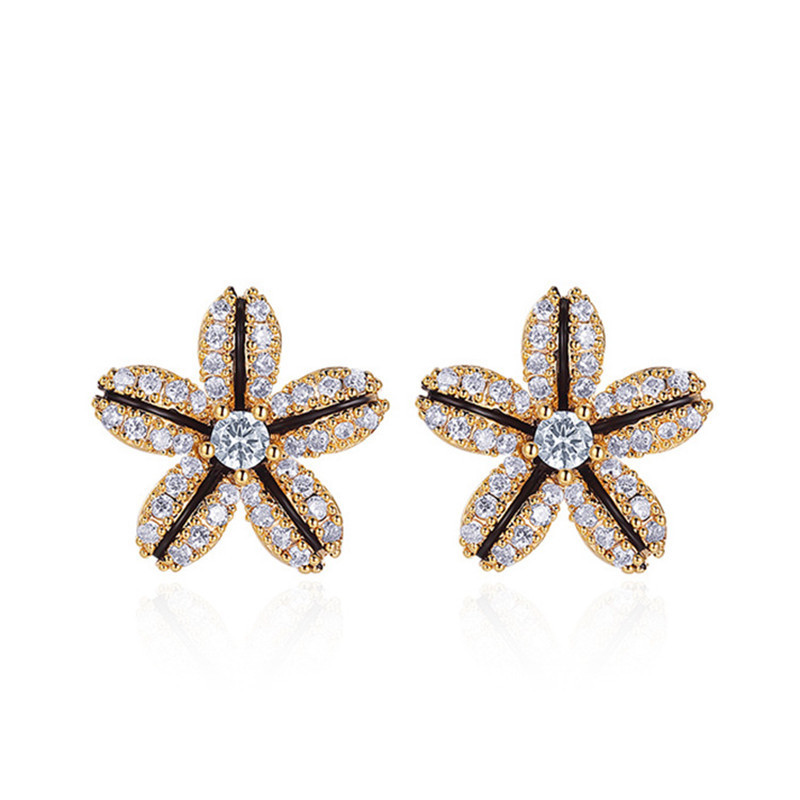 S925 Silver Needle Mini Fragrance Lily Flower Stud Earrings, a new versatile Korean women's short and stylish ins earrings Item Picture