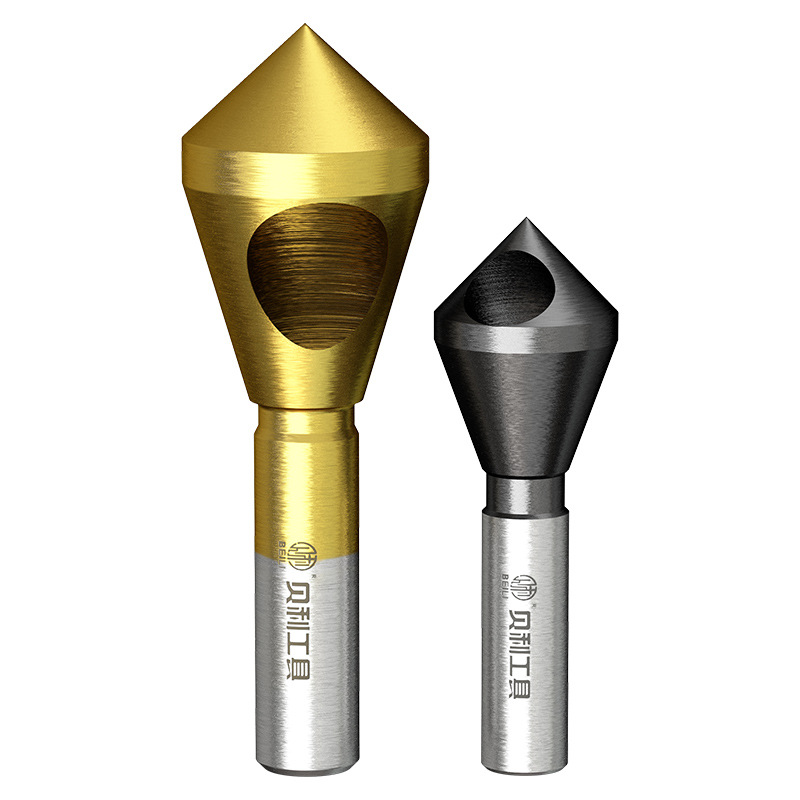 The inclined hole chamfering tool, a stainless steel cobalt-containing single-edge chamfering magic tool, is used for chip removal and burring inside 90-degree drill bits Item Picture