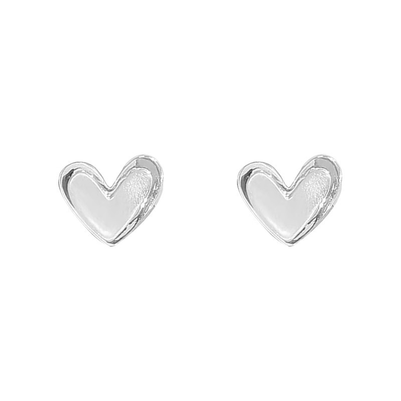 Korean cold style, niche design, three-dimensional heart-shaped stud earrings, high-end women's light luxury earrings, unique and elegant earrings Item Picture